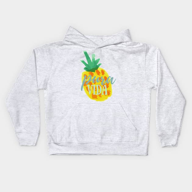 Pura Vida Pineapple Kids Hoodie by annmariestowe